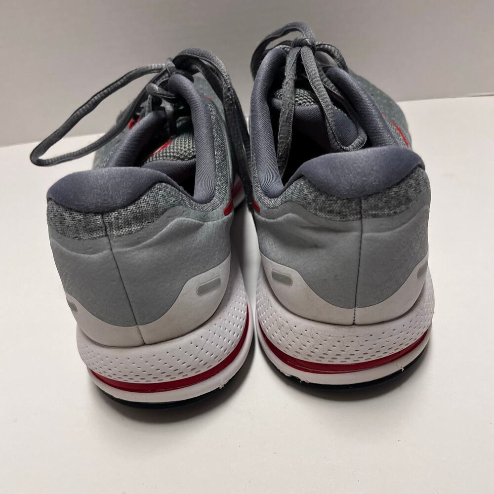 Nike Zoom Vomero 13 Men’s 9 Gray Red Running Shoes AO3181-064 Cushion Sneaker - Picture 6 of 10